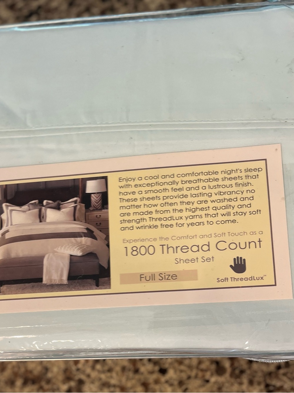 ThreadLux full-size thread count bed sheet set. - Picture 4 of 4